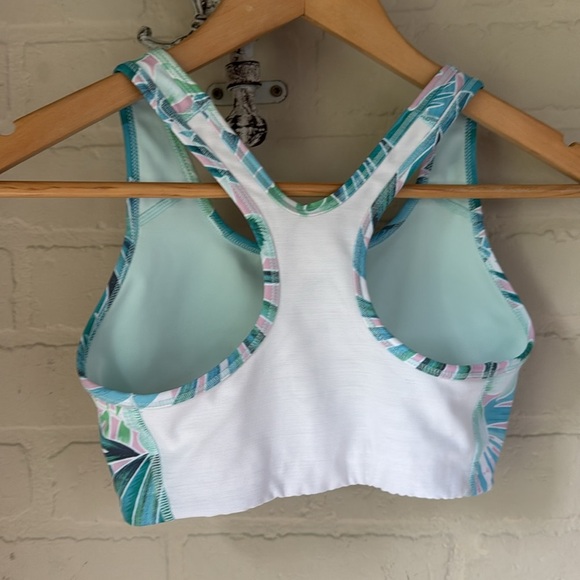 Nike sports bra non padded small lined mesh back stretch pastel tropical - Picture 5 of 5